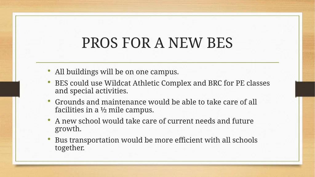BES FACILITY TOWN HALL MEETING GENERAL INFORMATION - slide 7 of 12