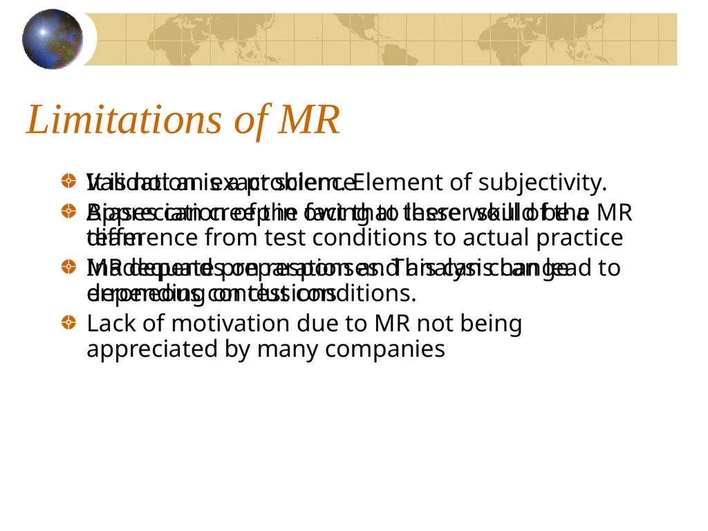 The MR process The steps Formulating the problem - slide 5 of 26