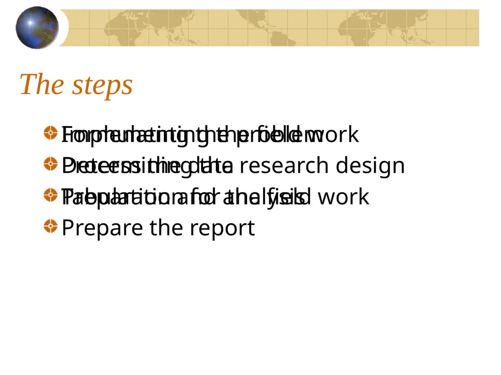 The MR process The steps Formulating the problem - slide 2 of 26
