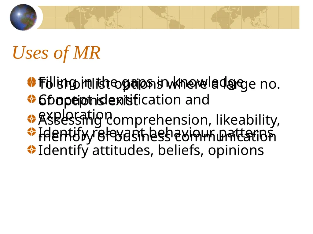 The MR process The steps Formulating the problem - slide 4 of 26