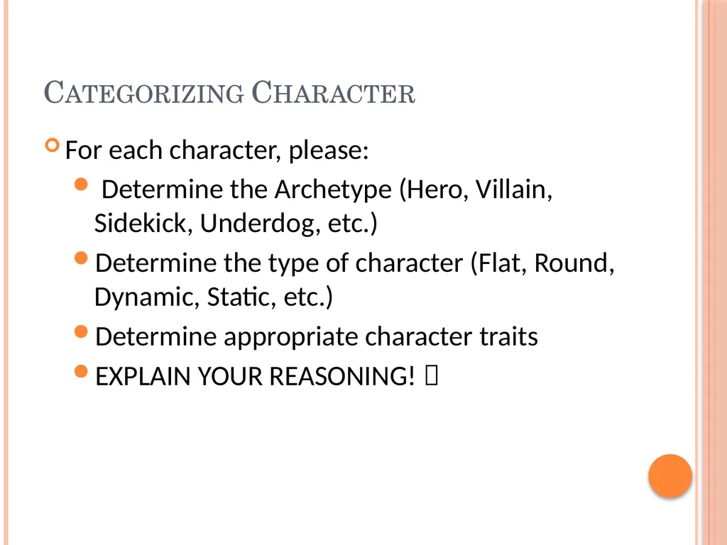 Identifying Archetypes and Characters in - slide 13 of 21