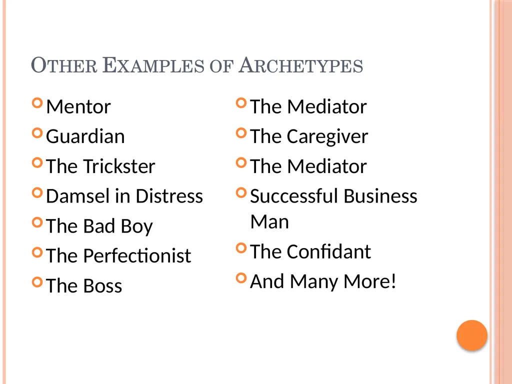 Identifying Archetypes and Characters in - slide 5 of 21