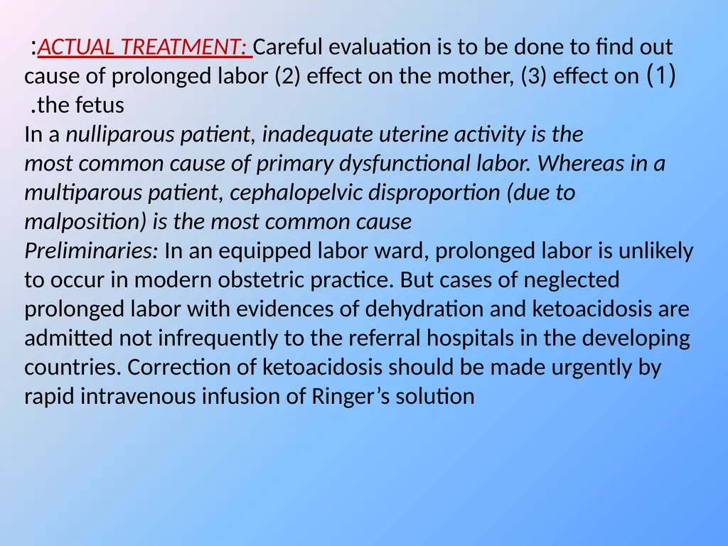 By: Dr.Inaam Faisal ABNORMAL LABOR Abnormal labour - slide 18 of 20