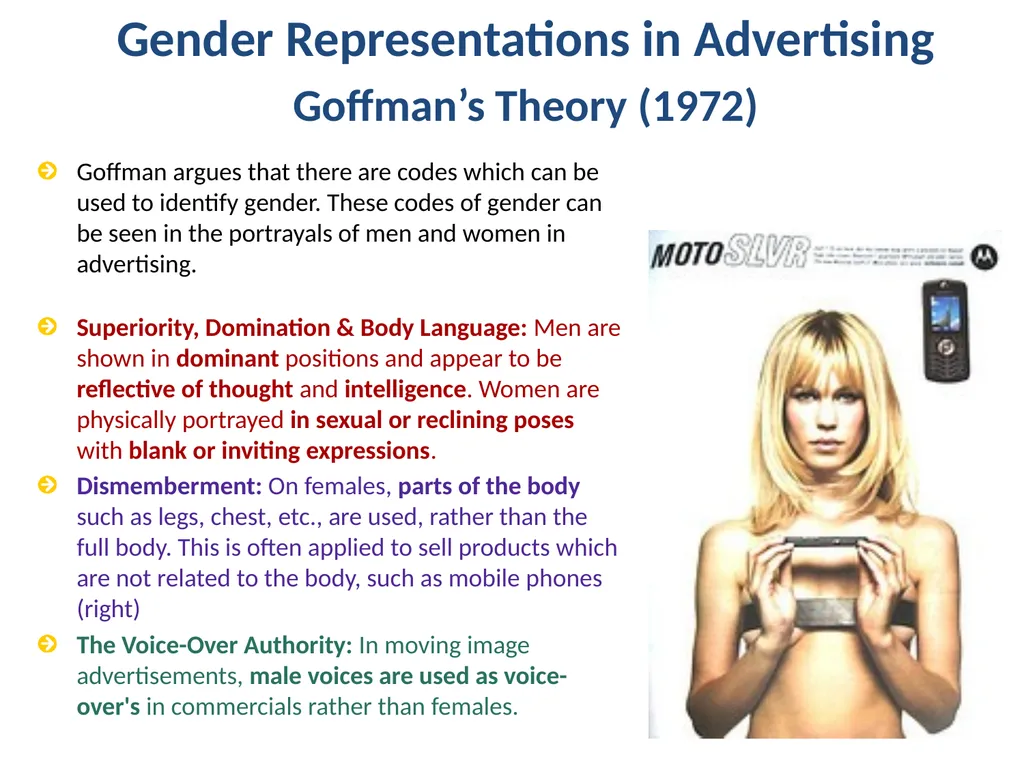 Representation Within Print Advertisements On the - slide 9 of 16