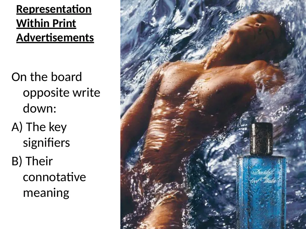 Representation Within Print Advertisements On the - slide 1 of 16