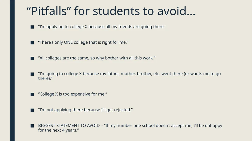 College Search and Selection The Basics for - slide 3 of 20