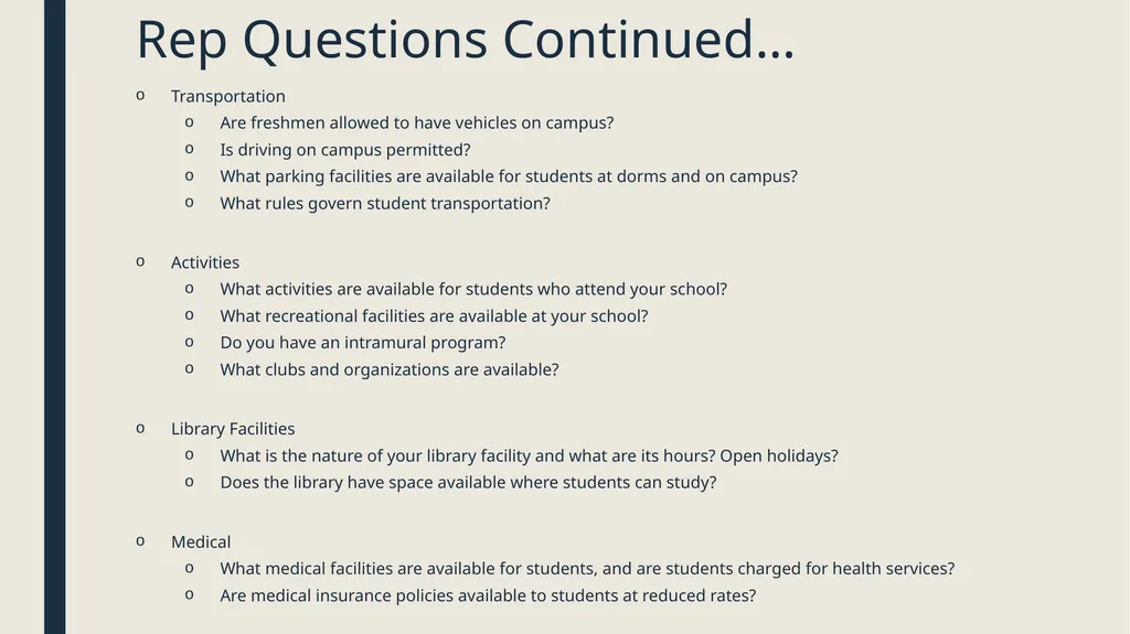 College Search and Selection The Basics for - slide 13 of 20