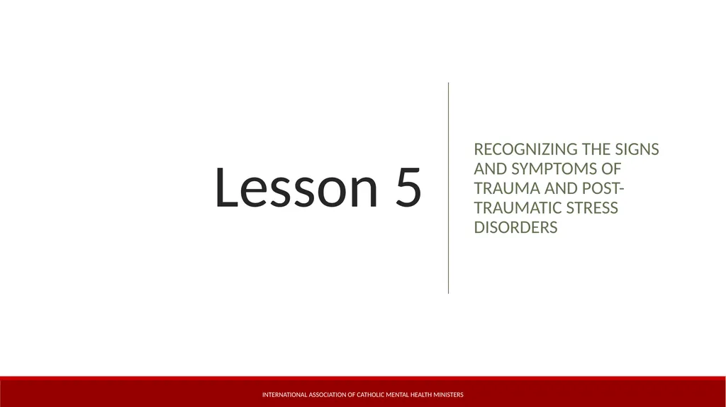 Basic Mental Health Literacy for Accompaniment - slide 40 of 50