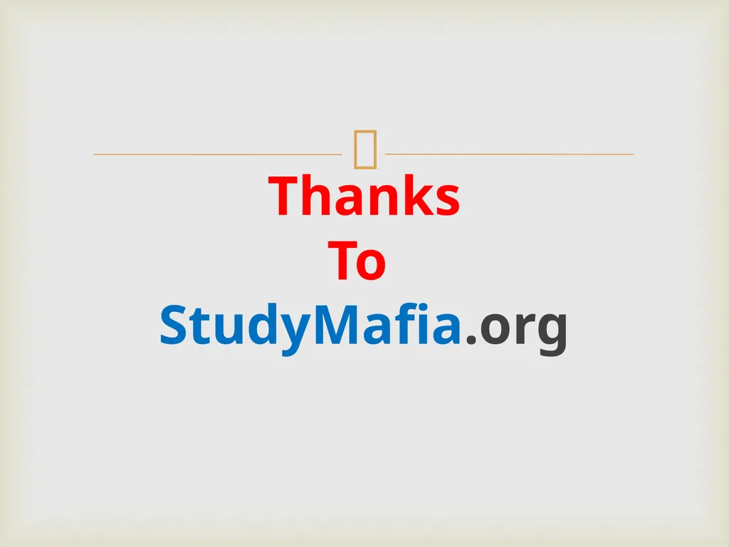 StudyMafia.Org Submitted To: Submitted By: - slide 19 of 19