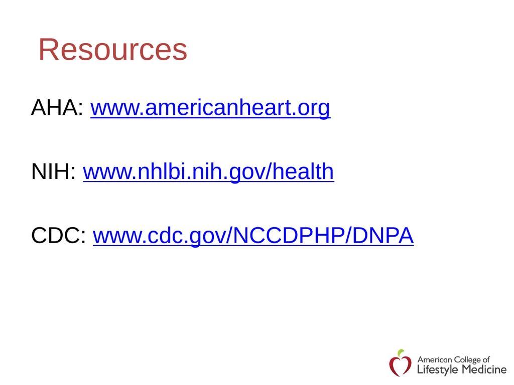 Lifestyle Medicine: Exercise Professionals in - slide 42 of 42