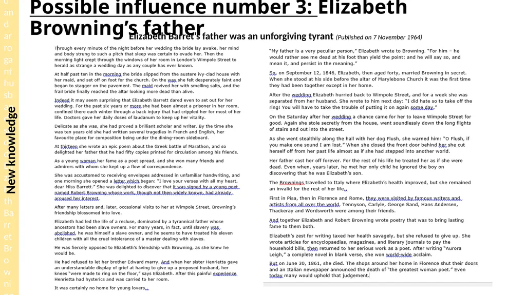 Learning episode 2: to know what influenced the - slide 10 of 14