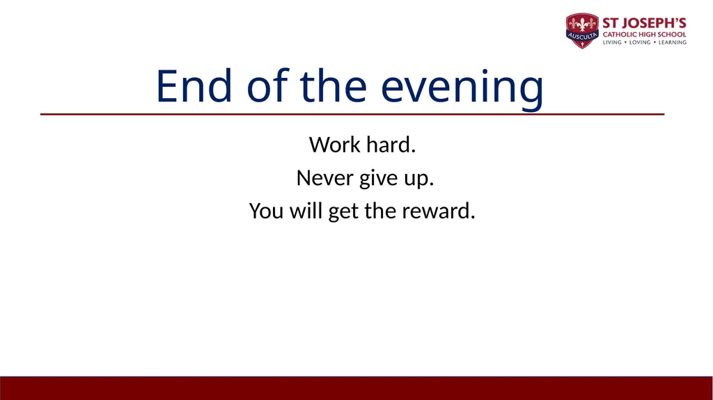 Year 10 Study Skills Evening Thursday 12th - slide 51 of 51