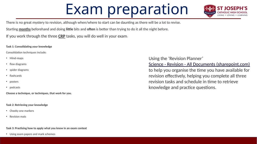 Year 10 Study Skills Evening Thursday 12th - slide 33 of 51