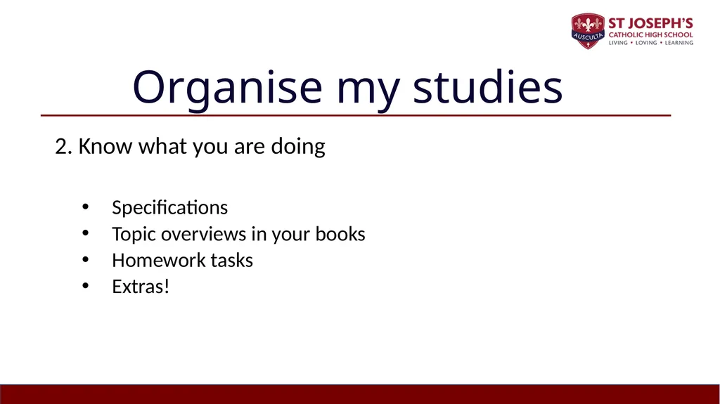 Year 10 Study Skills Evening Thursday 12th - slide 6 of 51