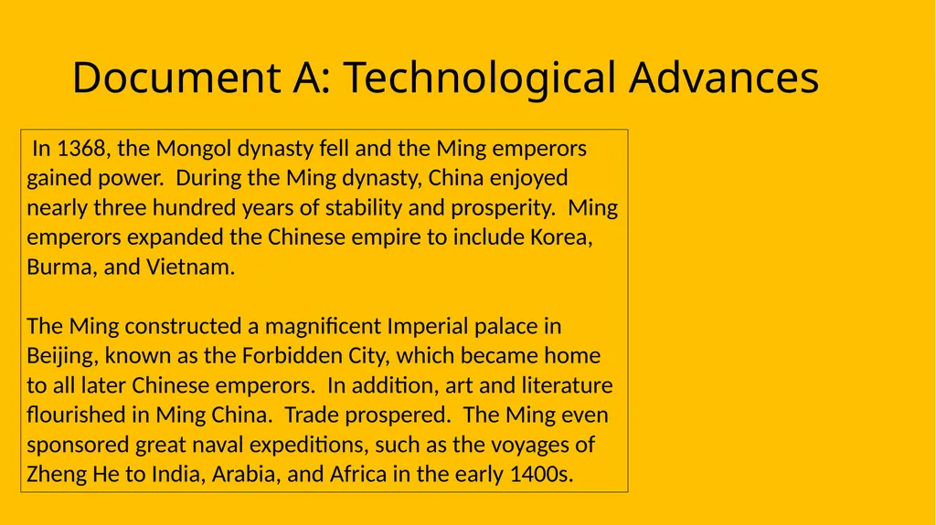 S2U1L2 Ming Dynasty Aim: Did Isolation help or - slide 7 of 18