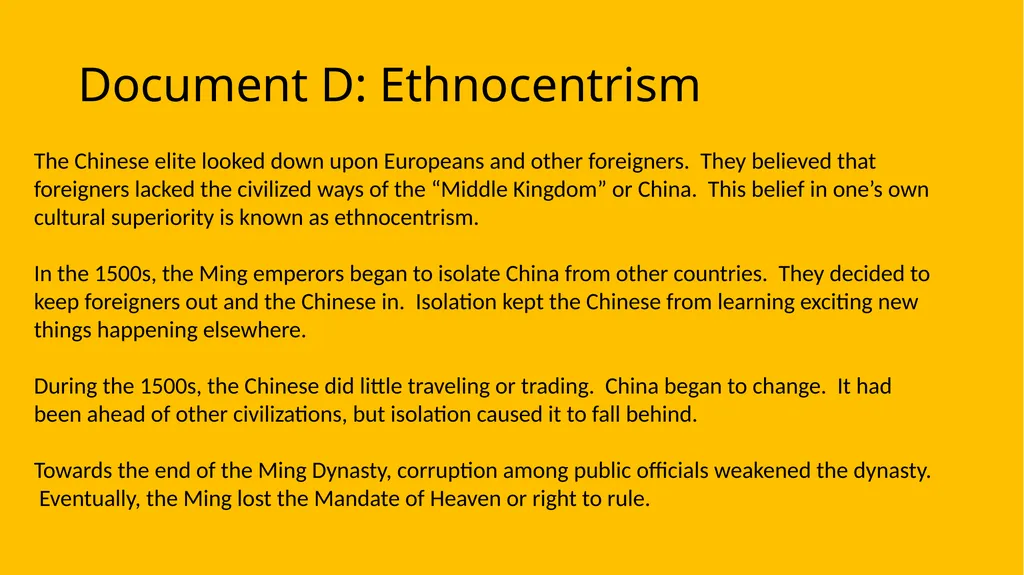 S2U1L2 Ming Dynasty Aim: Did Isolation help or - slide 16 of 18