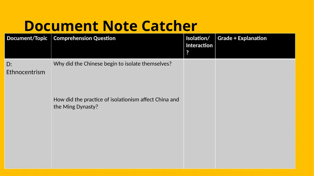 S2U1L2 Ming Dynasty Aim: Did Isolation help or - slide 14 of 18