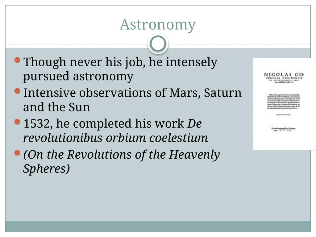 Nicolaus Copernicus Why Is He So Important? - slide 9 of 15