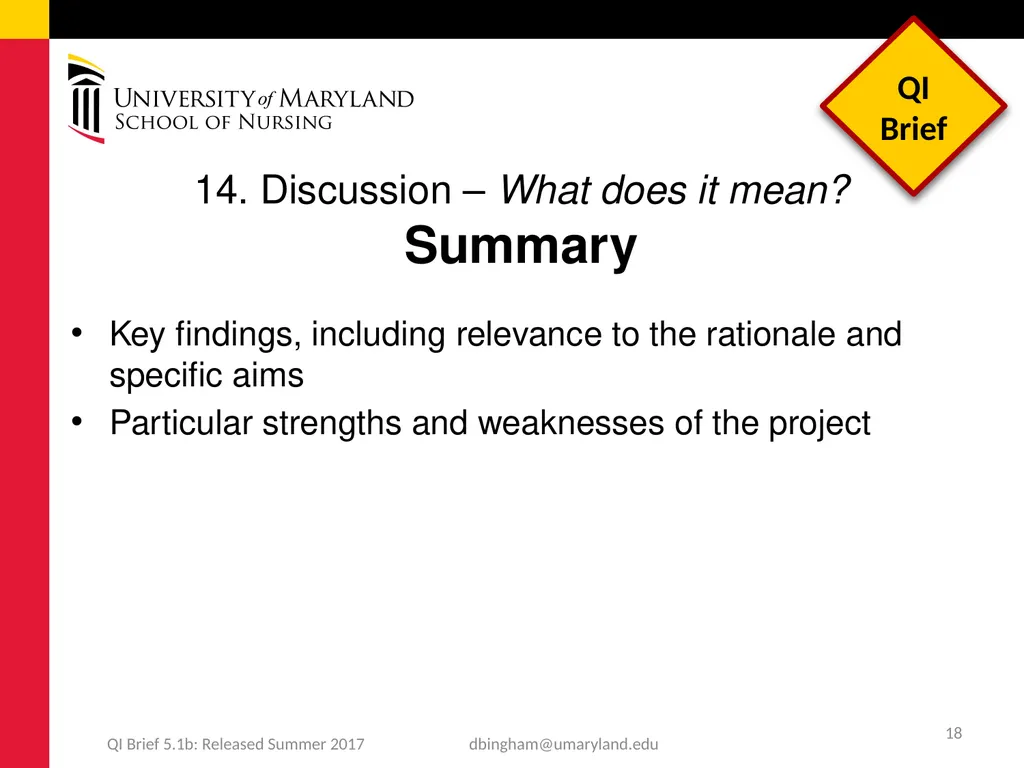 Standards for QUality Improvement Reporting - slide 18 of 24