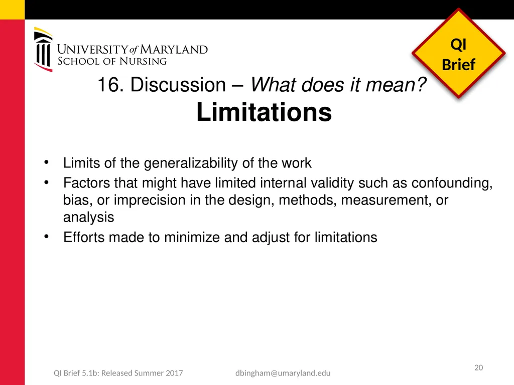 Standards for QUality Improvement Reporting - slide 20 of 24