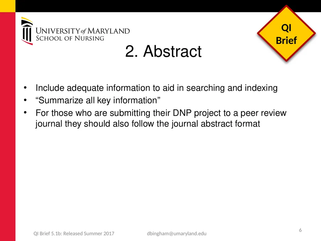 Standards for QUality Improvement Reporting - slide 6 of 24