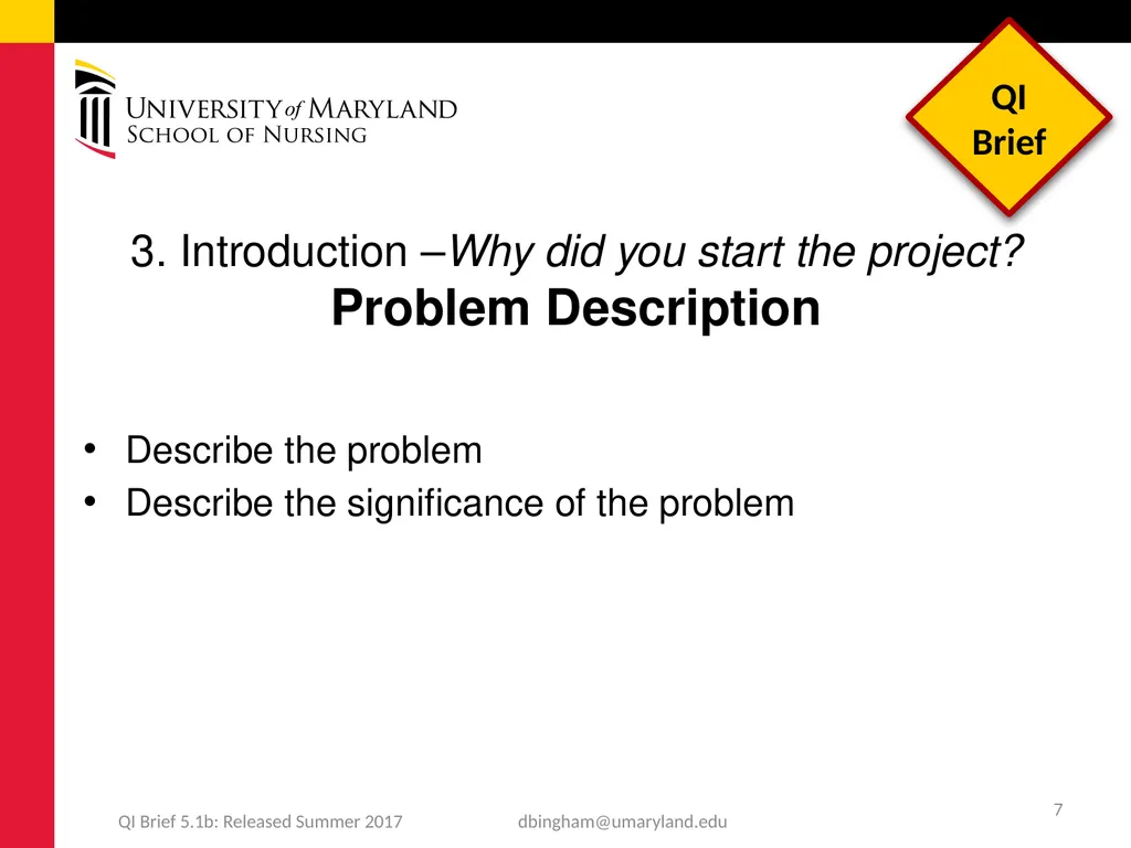 Standards for QUality Improvement Reporting - slide 7 of 24