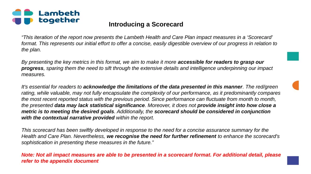 Lambeth Together Integrated Assurance Report 14 - slide 5 of 46