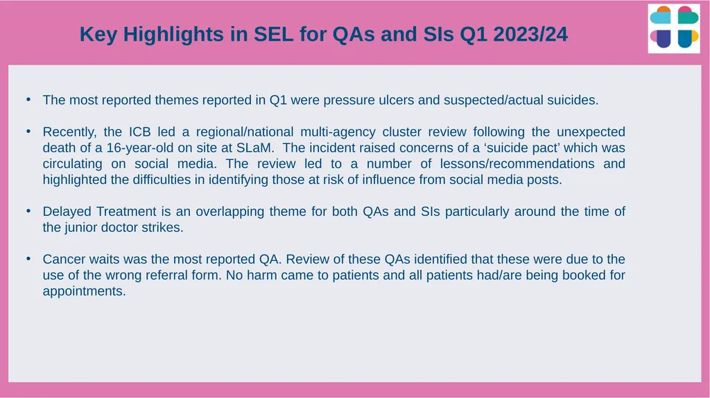 Lambeth Together Integrated Assurance Report 14 - slide 33 of 46