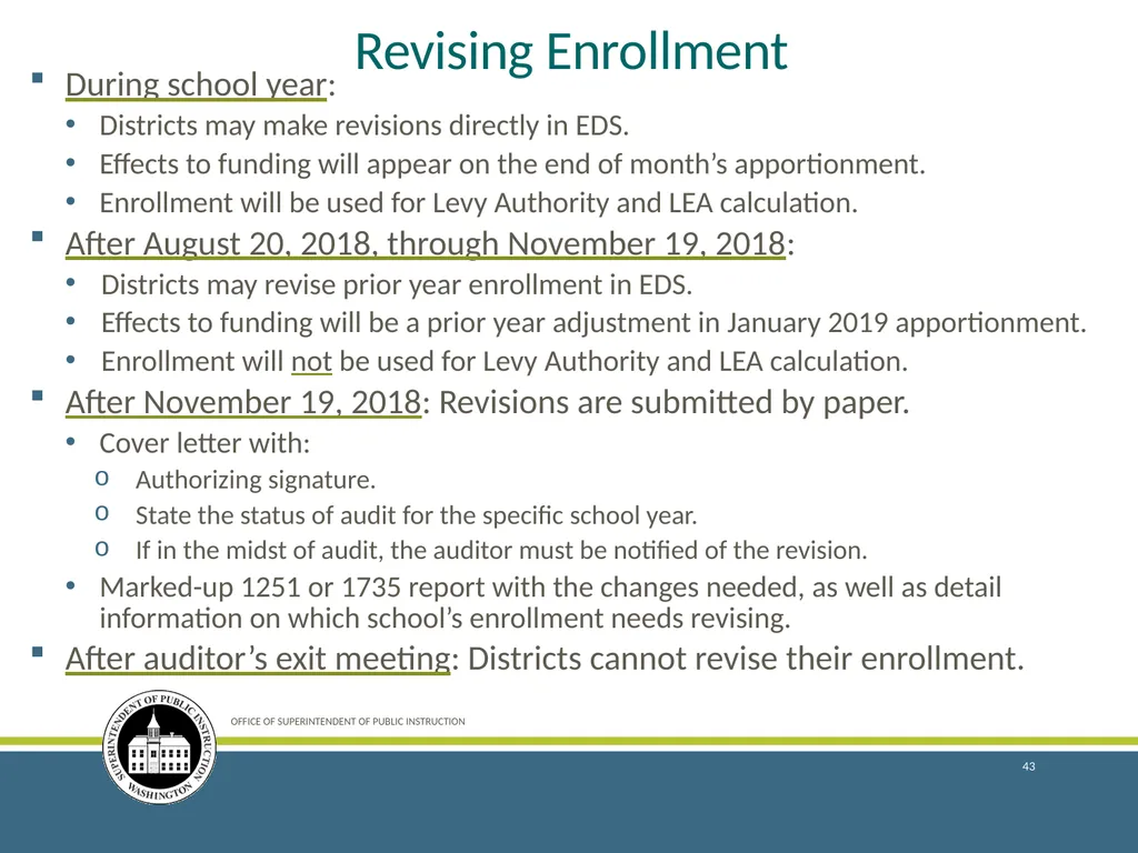 Enrollment Reporting for the 2018–19 School Year - slide 43 of 44