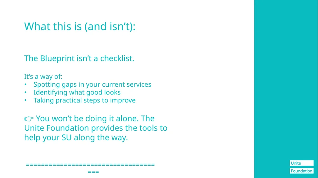 The Blueprint + SU's Information for Student Reps - slide 8 of 76