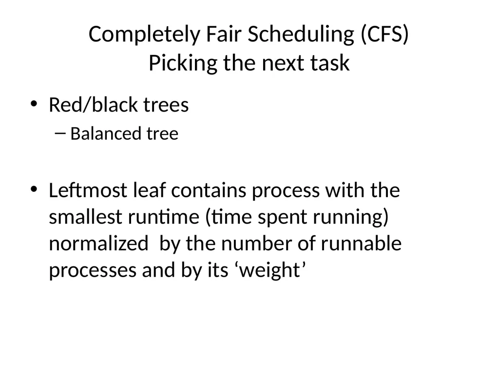 Linux Process Management Linux Implementation of - slide 12 of 14