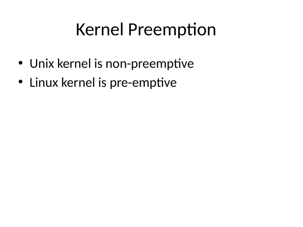 Linux Process Management Linux Implementation of - slide 13 of 14