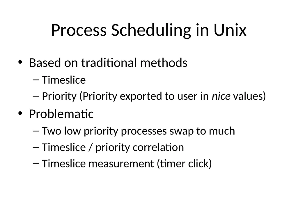 Linux Process Management Linux Implementation of - slide 7 of 14