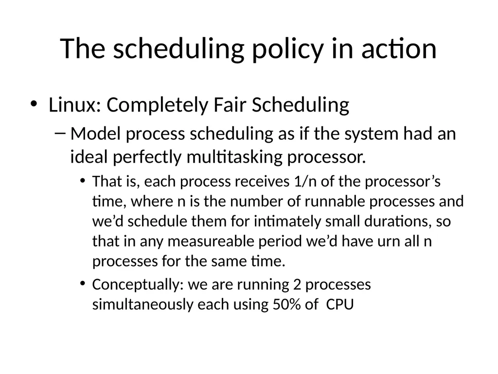Linux Process Management Linux Implementation of - slide 8 of 14