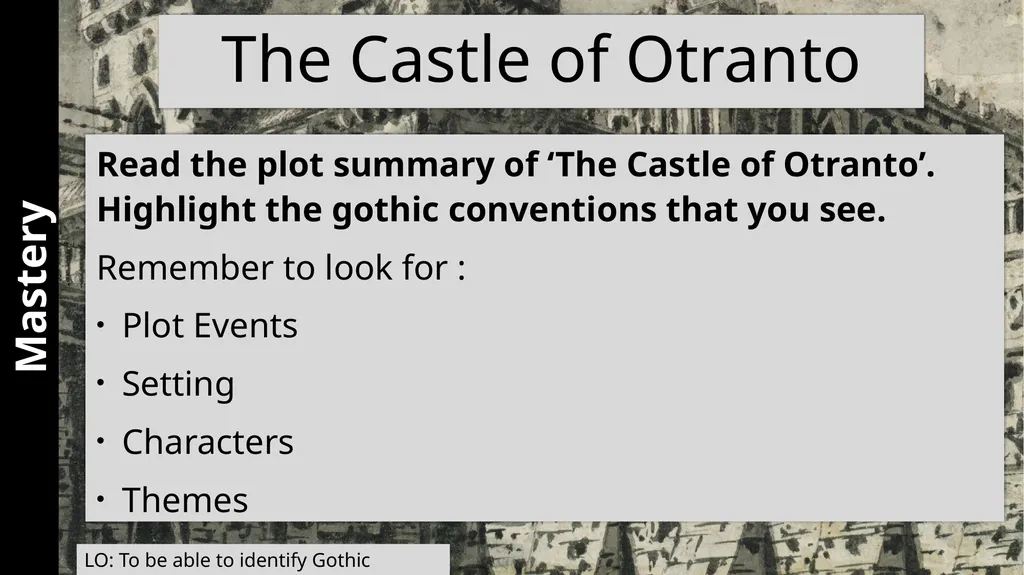 Gothic LTM Starter What can you remember about the - slide 11 of 14