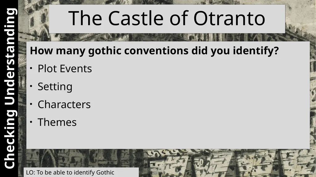 Gothic LTM Starter What can you remember about the - slide 12 of 14