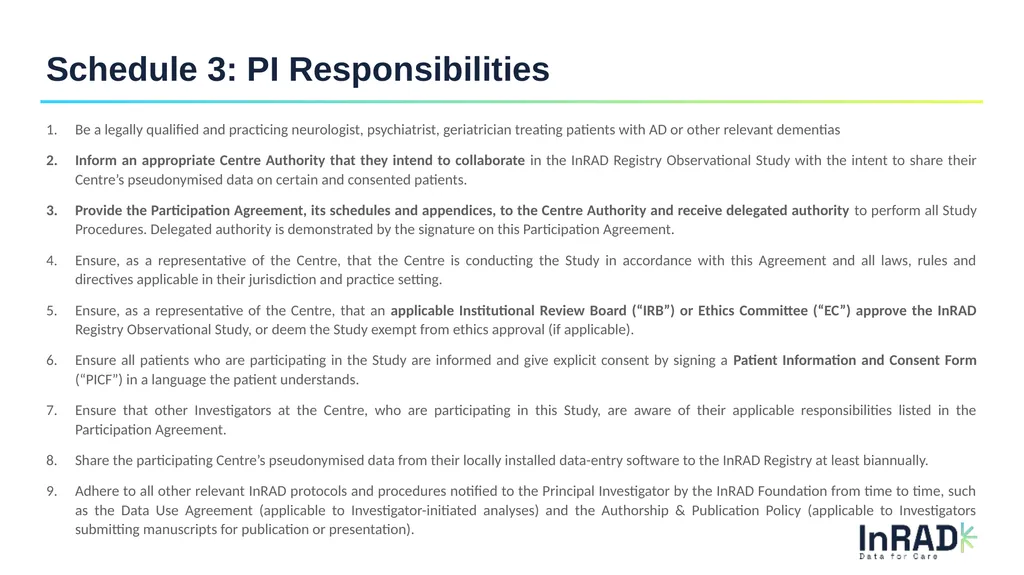 InRAD Registry Observational Study Stichting - slide 15 of 16