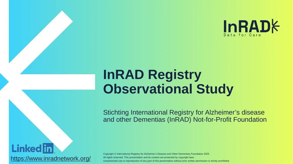 InRAD Registry Observational Study Stichting - slide 1 of 16