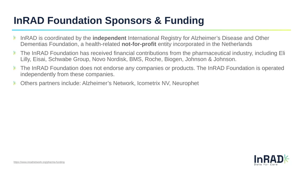InRAD Registry Observational Study Stichting - slide 8 of 16