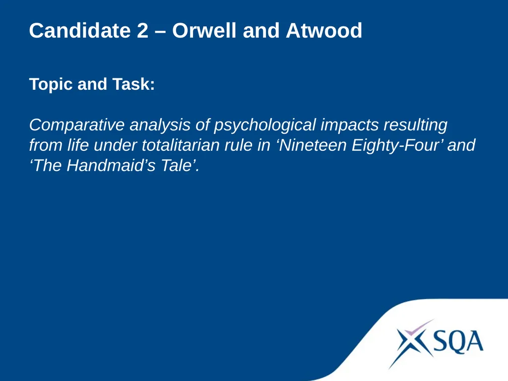 Understanding Standards — Advanced Higher English - slide 21 of 72