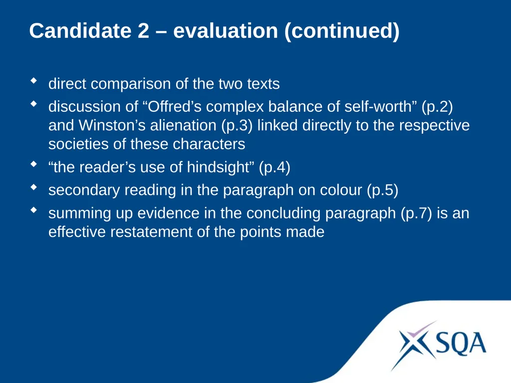 Understanding Standards — Advanced Higher English - slide 31 of 72