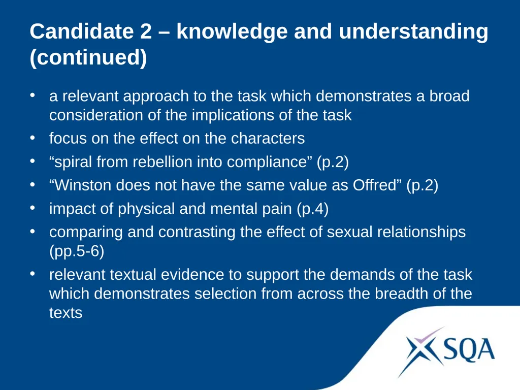 Understanding Standards — Advanced Higher English - slide 24 of 72
