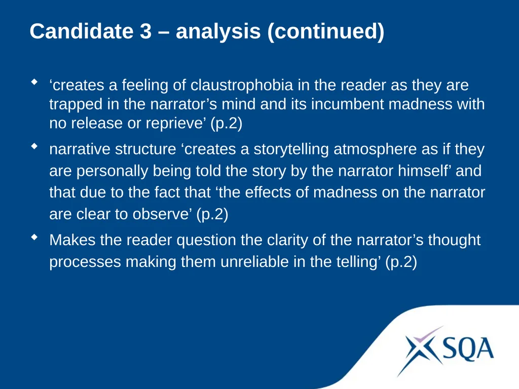 Understanding Standards — Advanced Higher English - slide 41 of 72