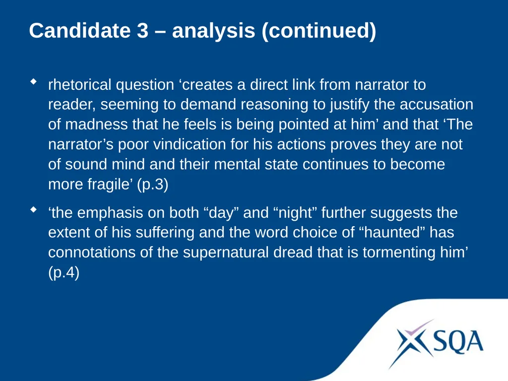 Understanding Standards — Advanced Higher English - slide 43 of 72
