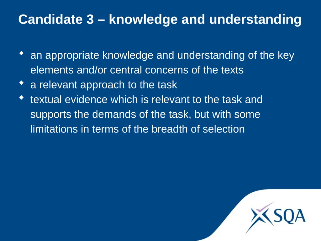 Understanding Standards — Advanced Higher English - slide 35 of 72