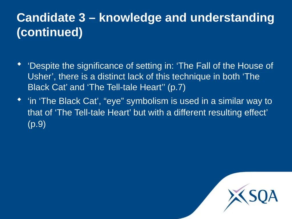 Understanding Standards — Advanced Higher English - slide 39 of 72