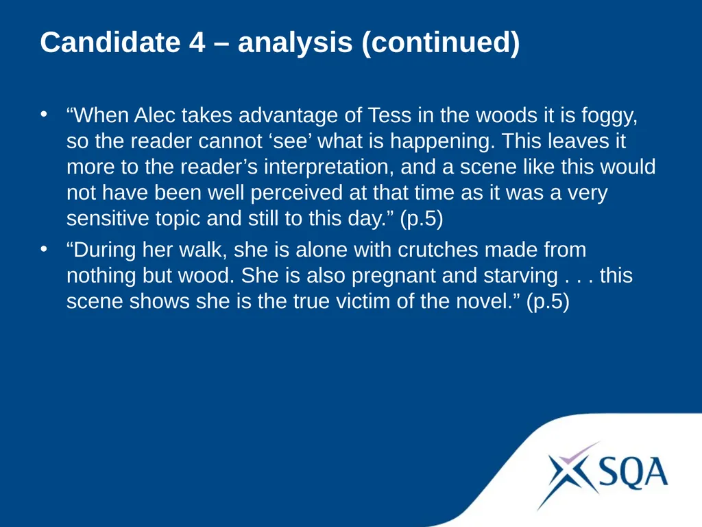 Understanding Standards — Advanced Higher English - slide 60 of 72