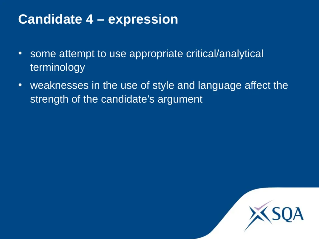 Understanding Standards — Advanced Higher English - slide 64 of 72