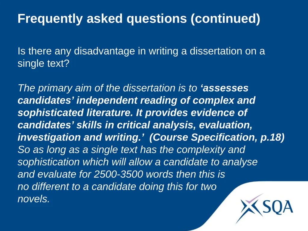 Understanding Standards — Advanced Higher English - slide 70 of 72