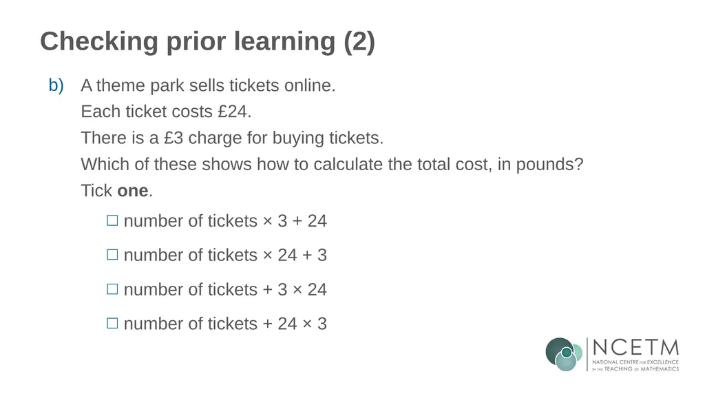 Generalising relationships using algebraic - slide 11 of 37